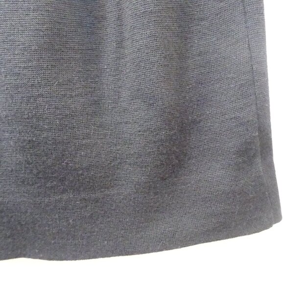 VTG Italian Merino Wool Pencil Skirt Black Knee Length Giancarlo Ferranti Size M - Picture 3 of 6